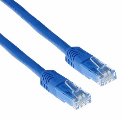 Мрежов пач кабел act u/utp, cat 6, rj-45 - rj-45, 0.5 m, медни проводници, син, ewent-act-ib8600