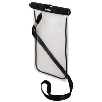 Чанта за смартфон hama playa, размер xxl, до 5.5 инча, водоустойчива ipx8, винил, прозрачен / черен, hama-177781