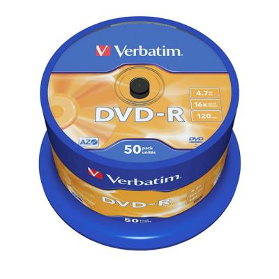 Dvd-r диск verbatim, 4.7 gb, 16x, azo покритие, 4.7 gb, 16x, 50 броя в шпиндел, office1_2065200059