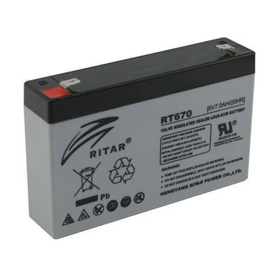 Оловна батерия ritar rt670, agm, 6 v / 7 ah - 151 / 34 / 94 mm, терминал 1, ritar-rt670