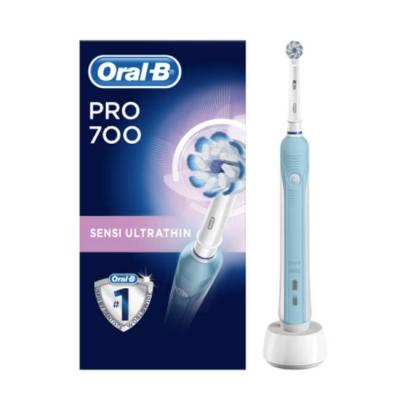 Електрическа четка за зъби braun oral-b, pro 700, d16 sensitive, бяла/ синя, 4210201276142