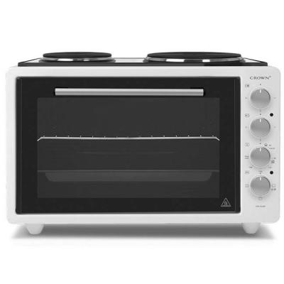 Мини готварска печка crown cmo-422w, 42 литра обем на фурната, 2 котлона, бял