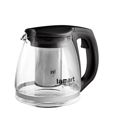 Термокана за чай lamart, стъкло/пластмаса, 1.1 л, черен, 5120120056