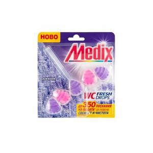 Medix ароматизатор за тоалетна wc fresh drops, лавандула, 55 g