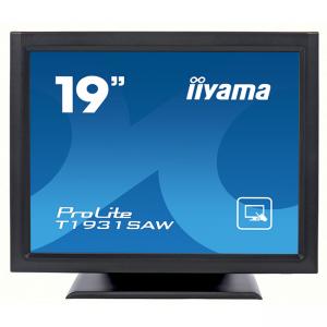 Тъч монитор iiyama t1931saw-b5, 19 инча, tn led panel, 1280x1024, 230cd/m2, 5ms, usb, hdmi, displayport, vga, tech-13901
