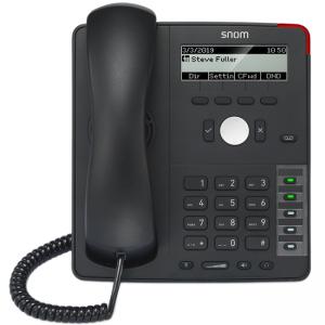 Voip телефон snom d710, монохромен дисплей, 4 sip акаунта, 2x 10/100 mbps rj-45, черен, 00004235