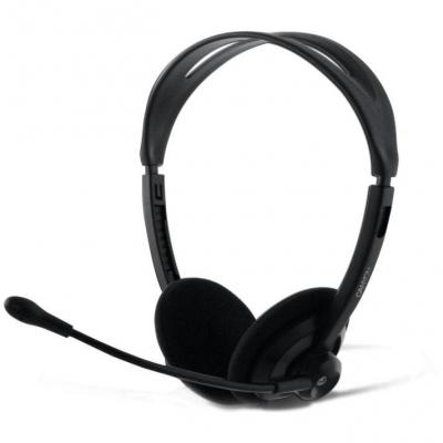 Слушалки  headset canyon cnr-fhs04 (20hz-20khz, ext. microphone, cable, 2.3m) black, ret.