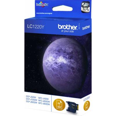 Brother lc-1220y ink cartridge for dcp-j525w/dcp-j725dw/dcp-j925dw/mfc-j430w - lc1220y