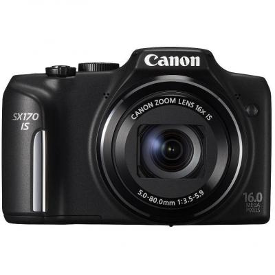 Цифров фотоапарат - canon powershot sx170 is black - aj8410b002aa