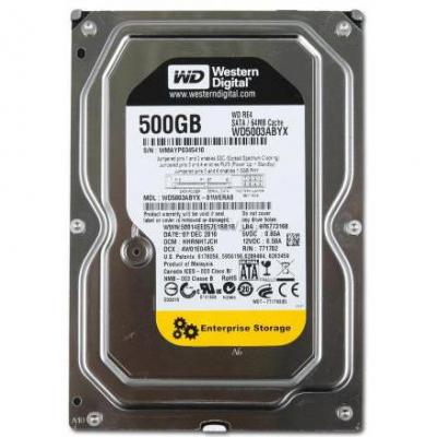 Твърд диск hdd 500gb sataiii wd re 7200rpm 64mb for server - wd5003abyz