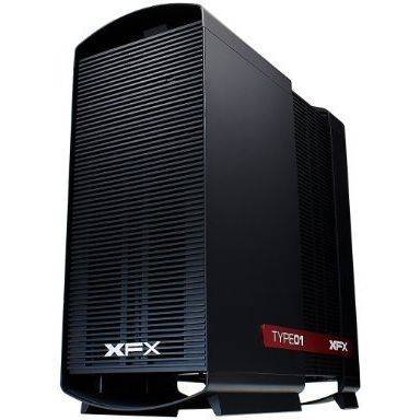Xfx pc case in black brushed metal applique  finished - xfx-pc-case
