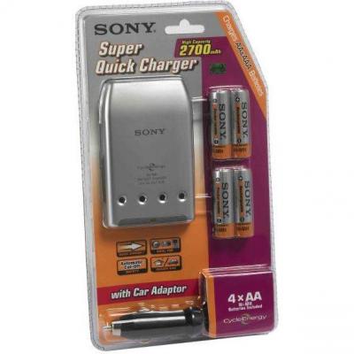 Sony bcg34hve4f charger + 4*2700 + car adapter blister