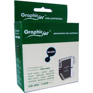 Brother ( lc980bk lc1100hybk ) black ink catrige, dcp385c/ dcp585cw / dcp6690cw / mfc6490cw - graphic jet