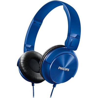 Слушалки philips с лента за глава, цвят син - shl3060bl