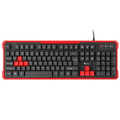Геймърска клавиатура genesis rhod 110, us layout, black-red, nkg-0939