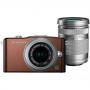 Цифров фотоапарат olympus e-pm1 brown + ez-m1250 silver kit incl. charger + battery - 4 545350 03804-5