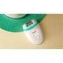 Eпилатор с кабел philips bre245/00 satinelle essential, за крака, + 2 аксесоара, бял/зелен