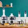 Кухненски робот tefal, yummy gourmet, 600w, уред 4в1, максимален капацитет 800 мл, 2 автоматични програми, бял, hb55w430
