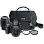 Цифров огледално-рефлексен фотоапарат - nikon d3200 double zoom lens and case kit - 18-55mm и 55-200mm обективи - 49238