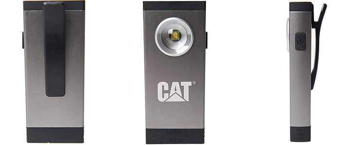 Алуминиев джобен фенер CAT CT5110 POCKET SPOT LIGHT, с магнит, Черен/Инокс