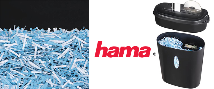 Шредер Hama Home X12CD, A4, 12 листа, CD/DVD, Черен, HAMA-50544