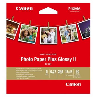 Гланцирана фото хартия canon plus glossy ii pp-201, 13x13cm, 20 листа, 2311b060aa