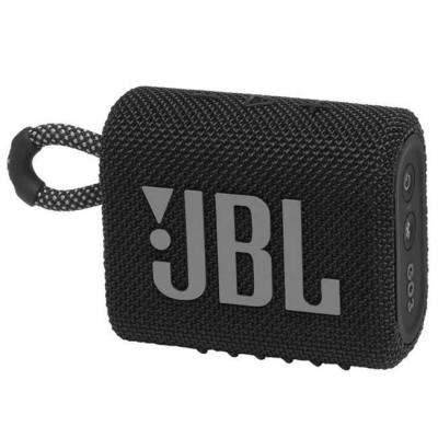 Блутут колонка jbl go 3, водоустойчива, черна, jbl-go3-blk - разопакован продукт