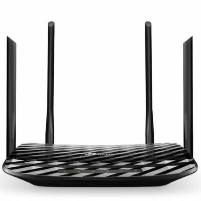 Безжичен рутер tp-link archer c6 ac1200, dual band, 2.4 ghz, 5 ghz, 5 x gbe, mu-mimo, up to 1167 mbps, 4 x 10/100/1000, черен, tp-tl-archer-c6-a6