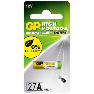 Алкална батерия gp 12 v 1 бр. в опаковка за аларми а27, gp-ba-27af-u1