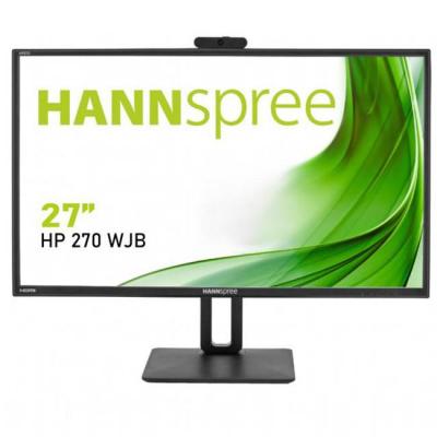 Монитор hannspree hp248wjb, 27 инча, wide, full hd, 5 mpx вградена камера, d-sub, hdmi, dp, черен, hsg-mon-hp270wjb