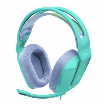 Геймърски слушалки logitech g335, микрофон, ментови, logitech-head-g335-m