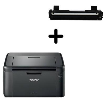 Лазерен принтер brother hl-1222we laser printer, hl1222weyj1 + съвместима тонер касета brother tn1090