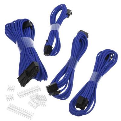 Комплект оплетени кабели phanteks blue, phanteks-acc-zuad-756