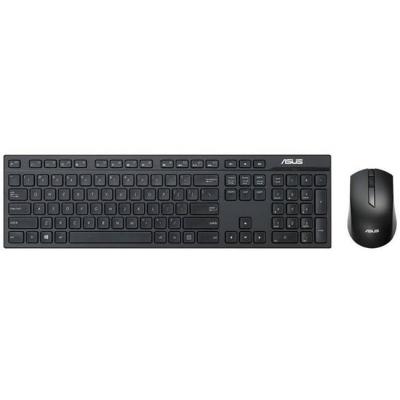 Комплект клавиатура и мишка asus w2500, безжичен, usb 2.4 ghz, 10 м обхват, 1000 dpi, черен, 90xb0440-bkm010