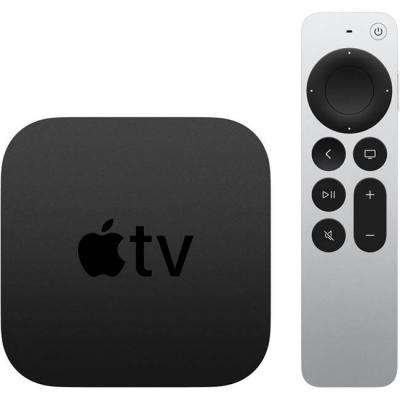 Медия плеър apple tv box 4k, 64 gb, uhd, voiceover, дистанционно управление, mxh02mp/a