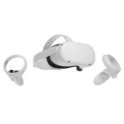 Комплект за виртуална реалност oculus quest 2, 3.6 инча dual oled, 1832 x 1920 / 90 hz, 128 gb, all-in-one gaming, 3d sound, бял, oculus-quest2