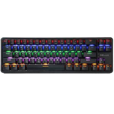 Rgb механична геймърска кабелна/bluetooth 5.0 клавиатура delux km32, km32_vz