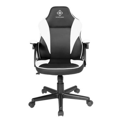 Геймърски стол deltaco dc120, регулируема височина, ергономичен, класически дизайн с еко кожа, черен/бял, gam-130-bw