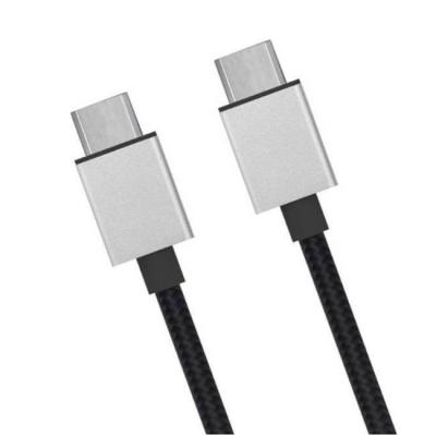 Usb кабел grixx optimum, usb-c (м) към usb-c (м), въжена оплетка, 3 метра, черен, grcacusbfbk03