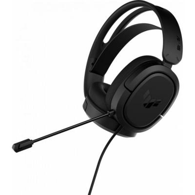 Геймърски слушалки asus tuf gaming h1, 7.1 surround sound, жични, 3.5 mm, 20 hz - 20 khz, 40 мм драйвери, микрофон, черни, asus-head-tuf-h1