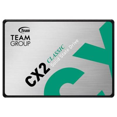 Диск solid state drive (ssd) team group cx2, 256 gb, 2.5 инча, sata iii, четене: 520 mb/s, запис: 430 mb/s, черен, team-ssd-cx2-256gb