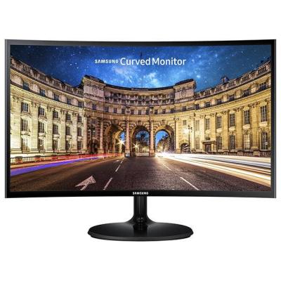 Монитор samsung c24f390fhux, curved, 23.5 инча fhd, 1920 x 1080, va, 4 ms, 60 hz, 250 cd/m2, 3 000:1, mega dcr, hdmi, d-sub, черен, lc24f390fhrxen