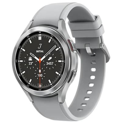 Часовник samsung galaxy watch4 classic 46 mm, 1.4 инча super amoled, android wear os, cortex-a55, 16 gb, 1.5 gb, bt, wifi, сребрист, sm-r890nzsaeue_s