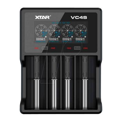 Зарядно устройство за батерии с 4 гнезда xtar, с lcd дисплей, универсално, b-xtar-c-vc4s