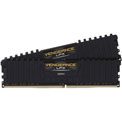 Памет corsair vengeance lpx, 16gb (2 x 8gb), ddr4, 3200mhz, c16 amd ryzen, black, corsair-ram-ddr4-16gb
