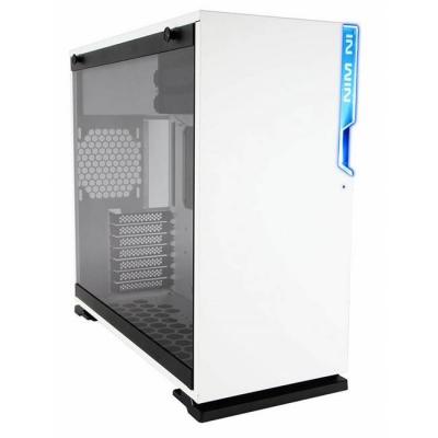 Кутия за настолен компютър in win 101 mid tower, atx, micro-atx, mini-itx, tempered glass, 2 x usb, 2 x 3.5 mm, бяла, inwin_101_white