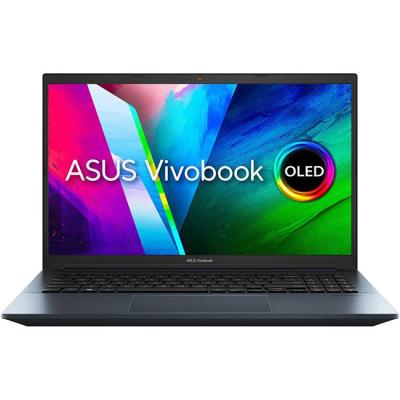 Лаптоп asus vivobook pro oled km3500qa-oled-lnf511, amd ryzen 5 5600h, 15.6 инча fhd, 8 gb ddr4, 512 gb ssd, amd radeon, no os, син, 90nb0us2-m03120