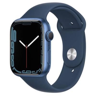 Смарт часовник apple watch series 7, 45mm, gps, 32gb, водоустойчив и прахоустойчив, nfc, bluetooth, wi-fi, син, mkn83bs/a