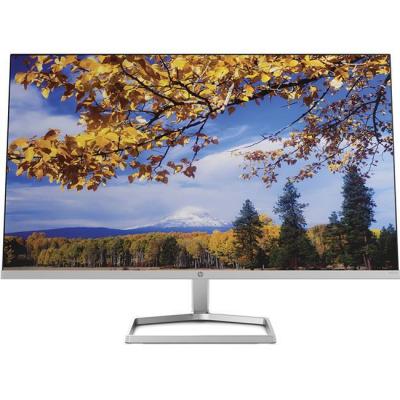 Монитор hp m27f, 27 инча fhd, 1920 x 1080, ips, anti-glare, 5 ms, 75 hz, 300 cd/m2, 1 000:1, freesync, hdmi, vga, черен / сребрист, 2g3d3e9