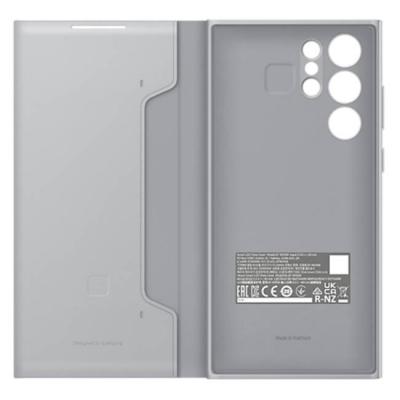Калъф за смартфон samsung s22 ultra g908 smart led view cover (ee), 6.8 инча (17 cm), сив, ef-ns908pjegee